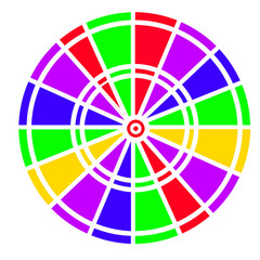 Fototapeta premium colorful target simple illustration カラフル 的 シンプル イラスト