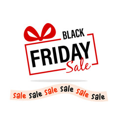 Black Friday sale label, price tag. Discount sign design template for Black Friday promotion. Vector illustration