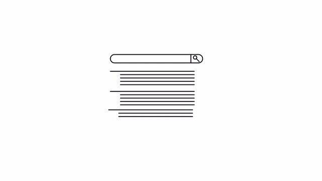 Web search animation. Video clip with alpha channel.