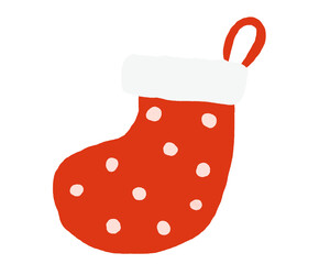 christmas sock  isolated