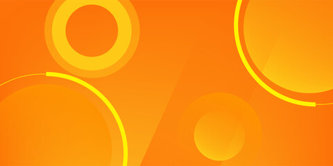Abstract orange background with circles. Vector illustration