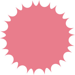Pink Starburst Shape With Transparent Background Ideal For Graphic Design And Decorations