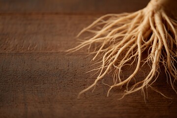 Clean-cut roots and greens on matte board, clean eating, earthy natural focus