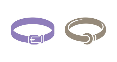 Bracelet icon. A straightforward illustration of a bracelet vector icon designed for web use, set against a white background.