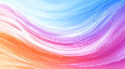 Abstract Flowing Colorful Wave Background in Orange Pink and Blue Hues