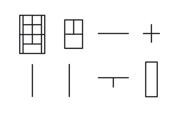 Geometric grid and line composition in minimalist black and white design