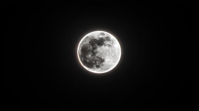 full moon in the night sky - Powered by Adobe