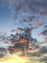 gllomy sky with dark gray clouds