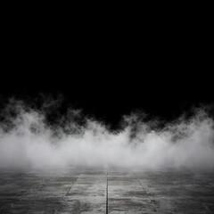 Abstract image of dark room concrete floor.