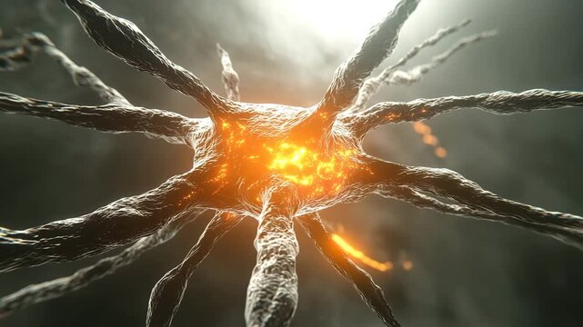 neuron in the brain, cell, biology