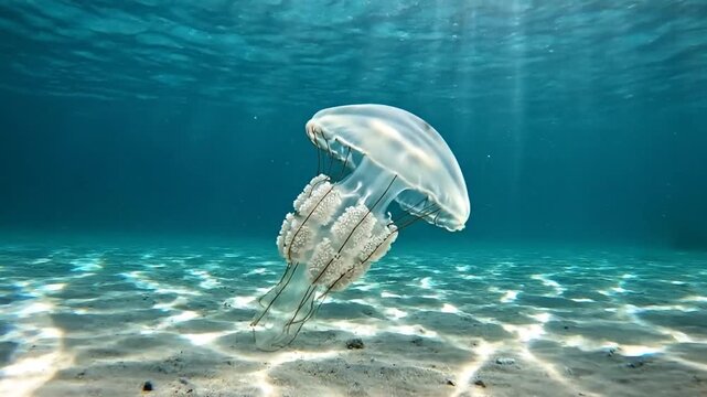 深海揺らめく 水母の舞 スローモーション映像美