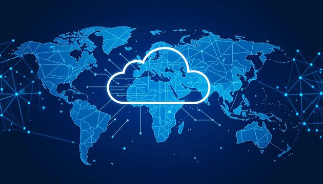 Modern virtual service technology linking global data exchange through internet