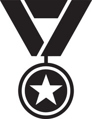 Achievement Medal Icon Vector Illustration for Awards and Recognition Design