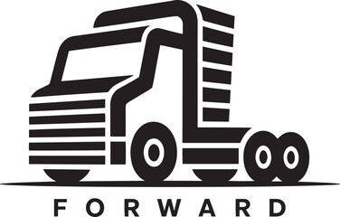 Forward Trucking Company Logo Design for Logistics and Transportation Services Business