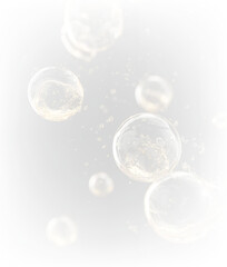 Radiant Gold Bubble Light PNG Dreamy Shine
