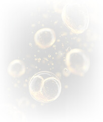 Radiant Gold Bubble Light PNG Dreamy Shine