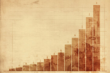 Vintage Retro Generative AI Data Visualization With Infographic Graphs Charts And Analytics Design Elements For Creative Information Display