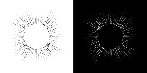 Dynamic abstract spiral sound wave rhythm lines. Circular spiral sound wave rhythm of lines. Circular futuristic abstract lines, black and white background.	