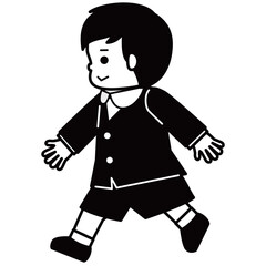 歩いている男の子