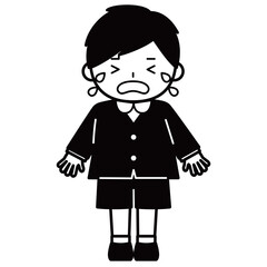 泣いている男の子