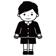 制服姿の男の子