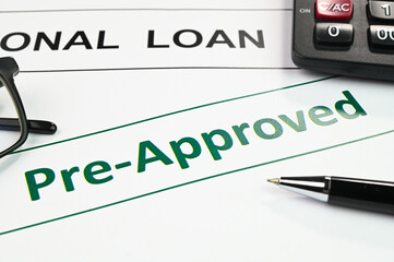 Pre appoved loan application document.
