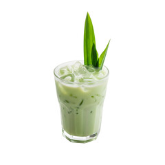 Healthy thai pandan green drink in a glass