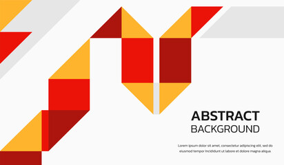 Red and yellow abstract geometric background vector illustration