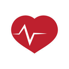 healthy heart  icon animation simple flat