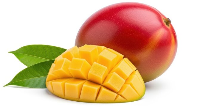 mango isolated on white background, clipping path, full depth of field