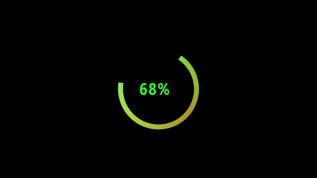 Forty- One Percent Progress Bar with Green Gradient and Text on Black Background loading indicator