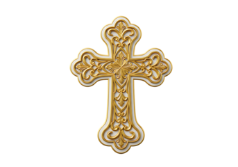 Elegant gold ornate cross for religious occasions
