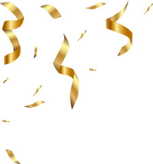 Falling Golden Swirl Confetti