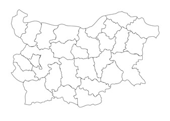 white bulgaria map vector illustration