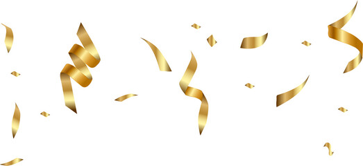 Falling Golden Swirl Confetti