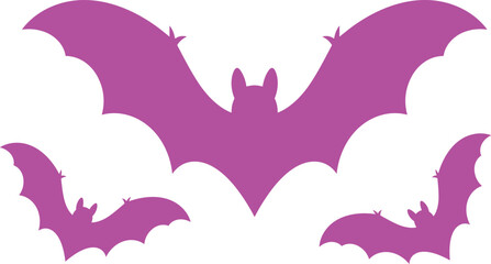 Stylized black bat vector silhouette with spread wings, perfect for Halloween designs, logos, spooky branding, and holiday decorations.