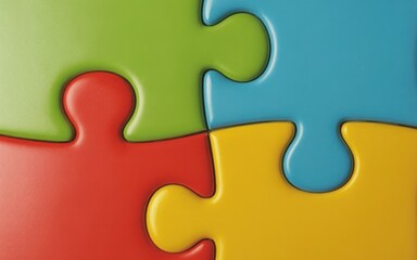 Puzzle piece connection illustration