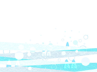 木がある抽象的な背景イラスト