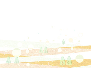 木がある抽象的な背景イラスト
