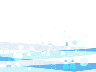 木がある抽象的な背景イラスト