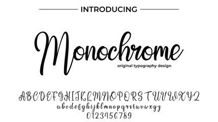 Monochrome - Elegant Script Font for Smooth Handwritten Design and Creative Typography
