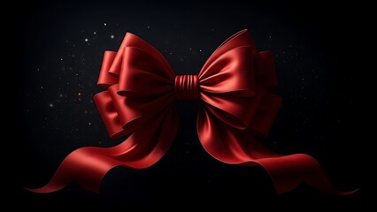 Exquisite red satin ribbon with shimmering sparkles, perfect for adding a touch of elegance to any celebration or design project, conveying luxury and joy