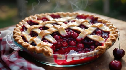 apple pie with berries