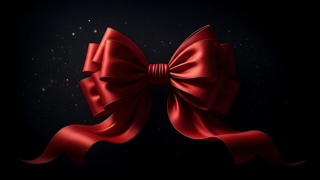 Exquisite red satin ribbon with shimmering sparkles, perfect for adding a touch of elegance to any celebration or design project, conveying luxury and joy