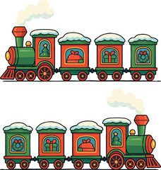 Pociąg 2d bokiem świąteczny 