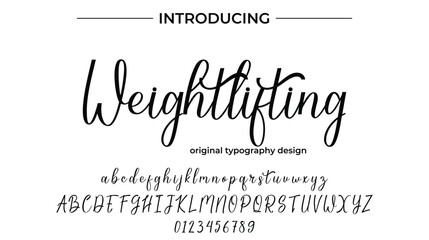 Weightlifting - Elegant Script Font for Smooth Handwritten Design and Creative Typography