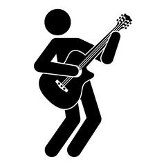 guitariste silhouette picto 5