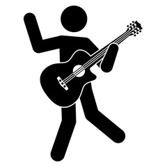 guitariste silhouette picto 4