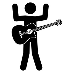 guitariste silhouette picto 3