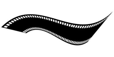 Classic film strip border with four blank frames ready for content insertion cinematic vintage media reel vector